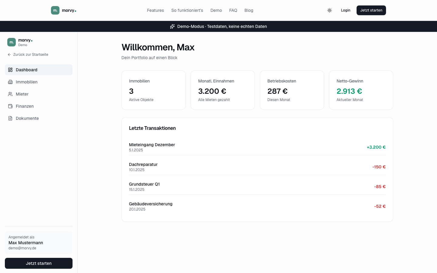 Fertig — alles im Dashboard